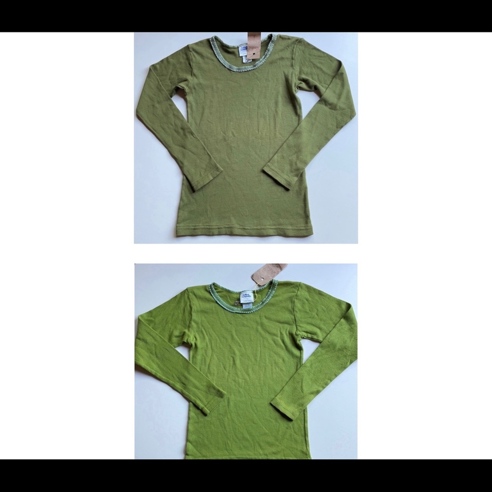 Cotton Caboodle | 2 Green Long Sleeve Tops | 6